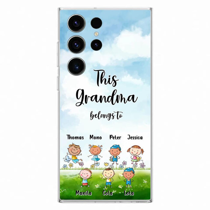 Custom Personalized Grandma Phone Case - Gift Idea For Grandma/Mother's Day - Upto 7 Kids - This Grandma Belongs To - Case For iPhone & Samsung