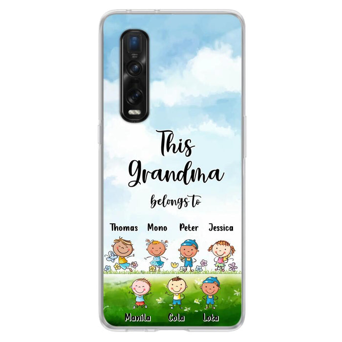 Custom Personalized Grandma Phone Case - Gift Idea For Grandma/Mother's Day - Upto 7 Kids - This Grandma Belongs To - Case For Oppo, Xiaomi & Huawei