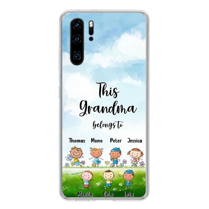 Custom Personalized Grandma Phone Case - Gift Idea For Grandma/Mother's Day - Upto 7 Kids - This Grandma Belongs To - Case For Oppo, Xiaomi & Huawei