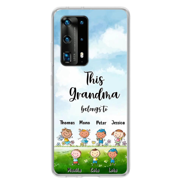 Custom Personalized Grandma Phone Case - Gift Idea For Grandma/Mother's Day - Upto 7 Kids - This Grandma Belongs To - Case For Oppo, Xiaomi & Huawei