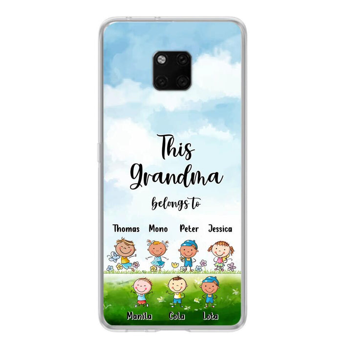 Custom Personalized Grandma Phone Case - Gift Idea For Grandma/Mother's Day - Upto 7 Kids - This Grandma Belongs To - Case For Oppo, Xiaomi & Huawei