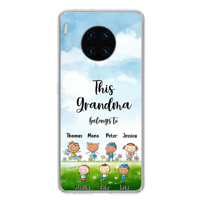 Custom Personalized Grandma Phone Case - Gift Idea For Grandma/Mother's Day - Upto 7 Kids - This Grandma Belongs To - Case For Oppo, Xiaomi & Huawei