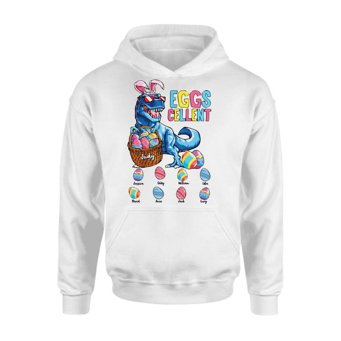 Custom Personalized Dinosaur Eggs Cellent T-shirt/ Long Sleeve/ Sweatshirt/ Hoodie - Gift Idea For Easter Day - Upto 8 Eggs - Dinosaur Eggs Cellent Easter