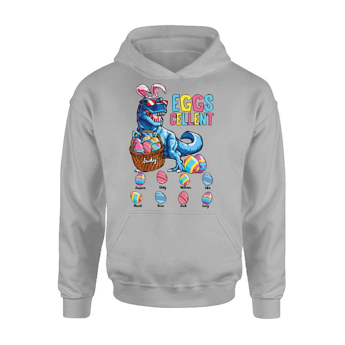 Custom Personalized Dinosaur Eggs Cellent T-shirt/ Long Sleeve/ Sweatshirt/ Hoodie - Gift Idea For Easter Day - Upto 8 Eggs - Dinosaur Eggs Cellent Easter