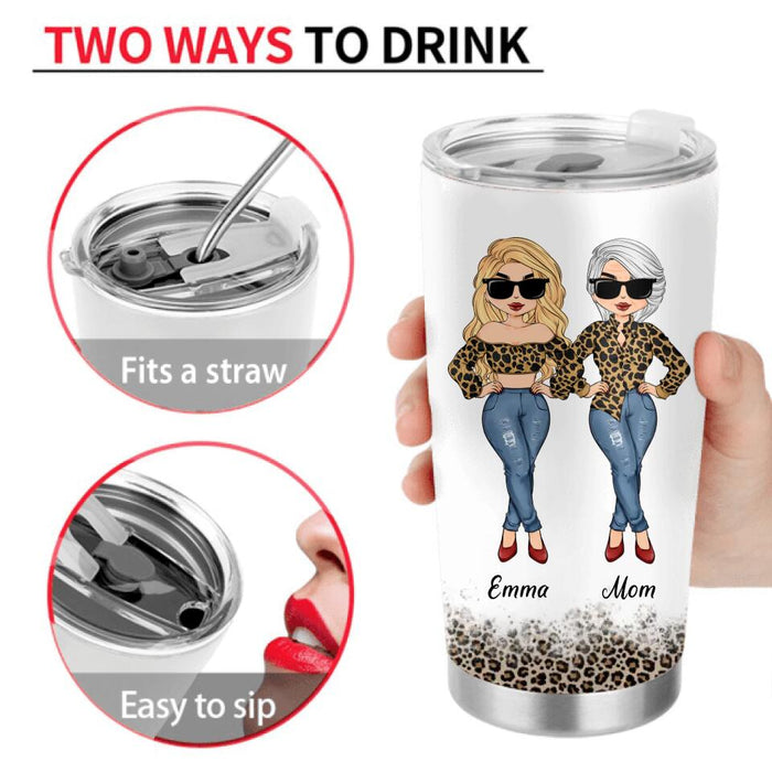 Custom Personalized Mother And Daughter Tumbler - Gift Idea For Mother's Day From Daughter - I Always Thought My Mom Was Crazy And Now I Realize It Was Me