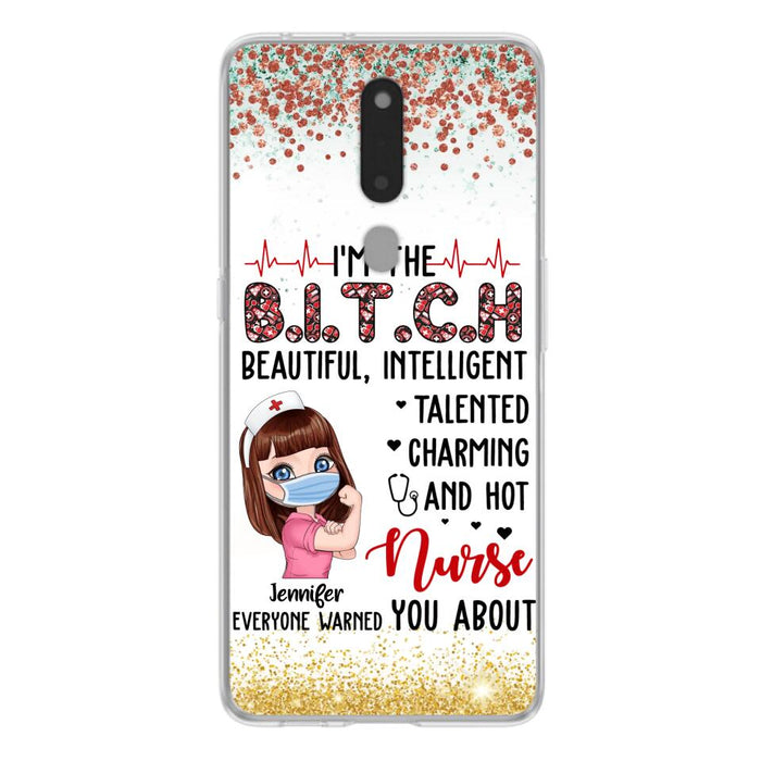 Custom Personalized Nurse Phone Case - Gift Idea For Nurse - I'm The Bitch Beautiful, Intelligent, Talented, Charming And Hot - Case For Xiaomi/ Oppo/ Huawei