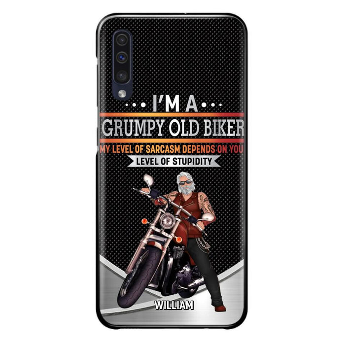 Custom Personalized Old Biker Phone Case - Father's Day Gift Idea for Biker - I'm A Grumpy Old Biker - Case for iPhone/Samsung