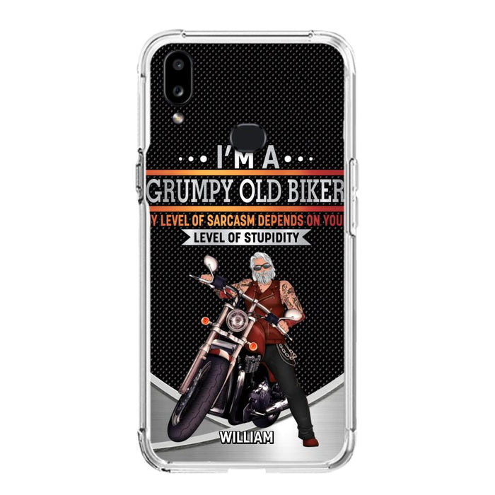 Custom Personalized Old Biker Phone Case - Father's Day Gift Idea for Biker - I'm A Grumpy Old Biker - Case for iPhone/Samsung