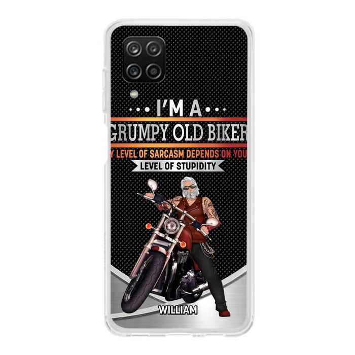 Custom Personalized Old Biker Phone Case - Father's Day Gift Idea for Biker - I'm A Grumpy Old Biker - Case for iPhone/Samsung