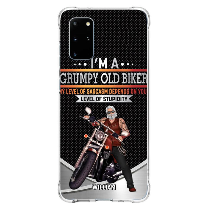 Custom Personalized Old Biker Phone Case - Father's Day Gift Idea for Biker - I'm A Grumpy Old Biker - Case for iPhone/Samsung