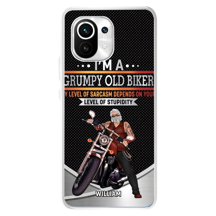 Custom Personalized Old Biker Phone Case - Father's Day Gift Idea for Biker - I'm A Grumpy Old Biker - Case for Xiaomi/Huawei/Oppo