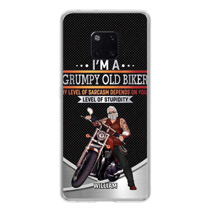 Custom Personalized Old Biker Phone Case - Father's Day Gift Idea for Biker - I'm A Grumpy Old Biker - Case for Xiaomi/Huawei/Oppo