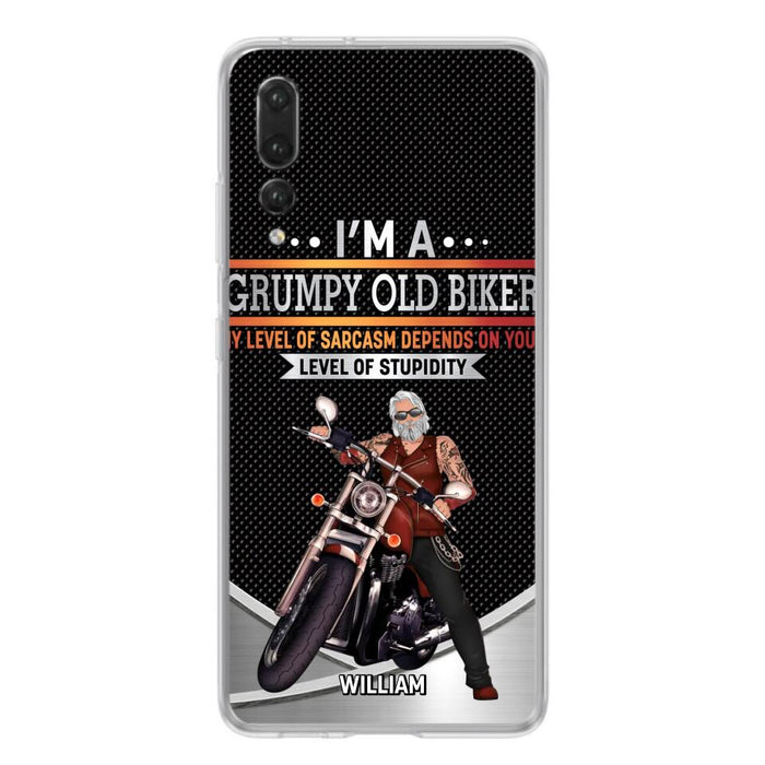 Custom Personalized Old Biker Phone Case - Father's Day Gift Idea for Biker - I'm A Grumpy Old Biker - Case for Xiaomi/Huawei/Oppo