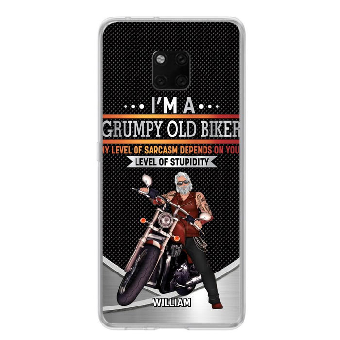 Custom Personalized Old Biker Phone Case - Father's Day Gift Idea for Biker - I'm A Grumpy Old Biker - Case for Xiaomi/Huawei/Oppo