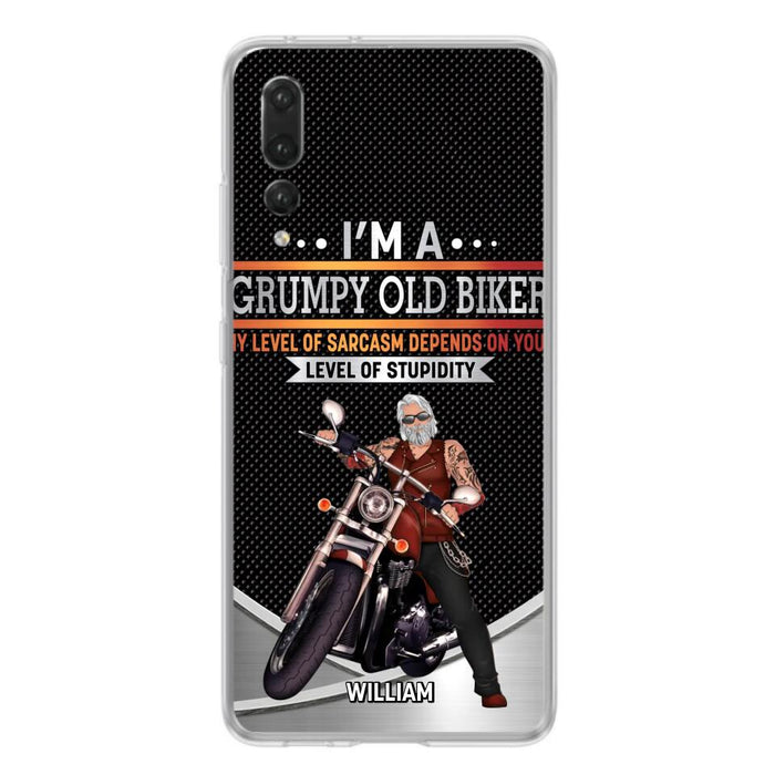 Custom Personalized Old Biker Phone Case - Father's Day Gift Idea for Biker - I'm A Grumpy Old Biker - Case for Xiaomi/Huawei/Oppo