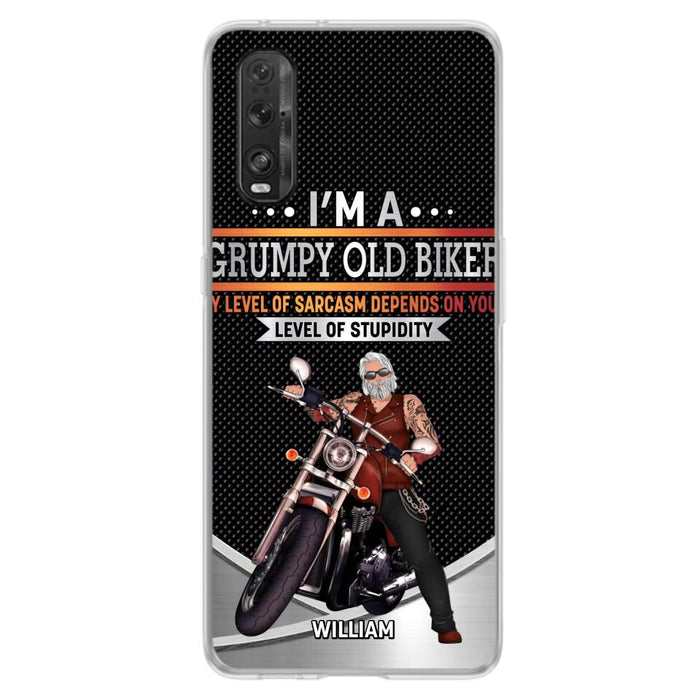 Custom Personalized Old Biker Phone Case - Father's Day Gift Idea for Biker - I'm A Grumpy Old Biker - Case for Xiaomi/Huawei/Oppo