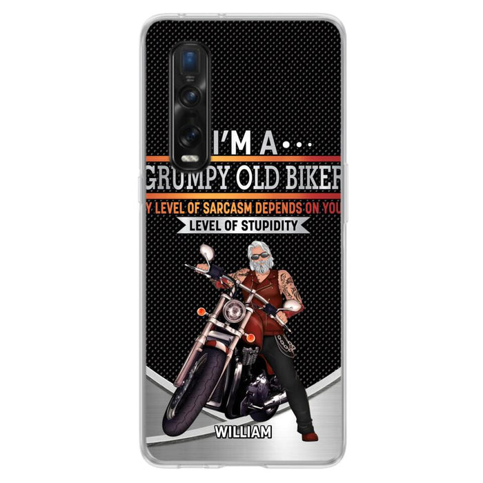 Custom Personalized Old Biker Phone Case - Father's Day Gift Idea for Biker - I'm A Grumpy Old Biker - Case for Xiaomi/Huawei/Oppo