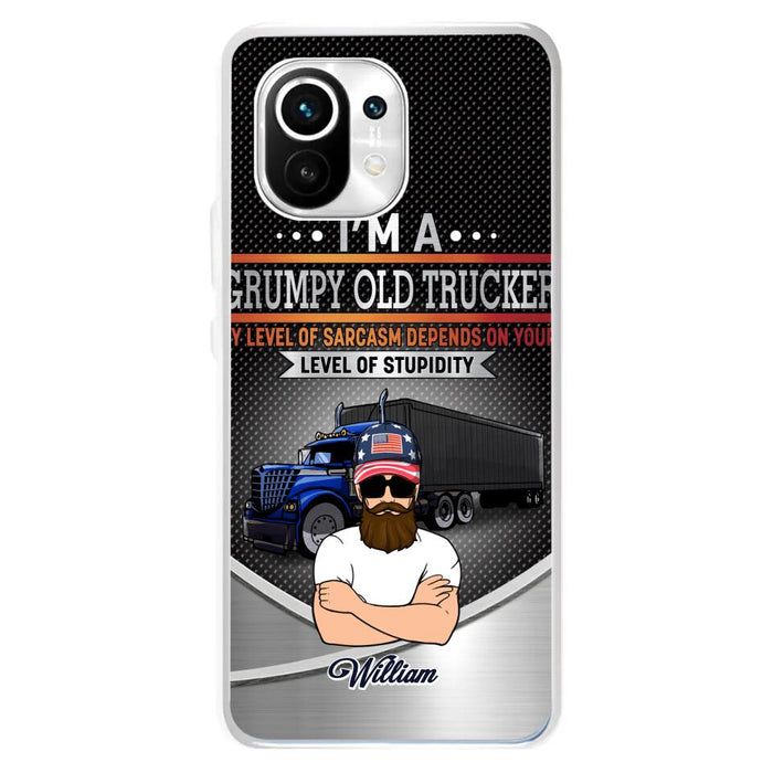 Custom Personalized Old Trucker Phone Case - Father's Day Gift Idea for Trucker - I'm A Grumpy Old Trucker - Case for Xiaomi/Huawei/Oppo