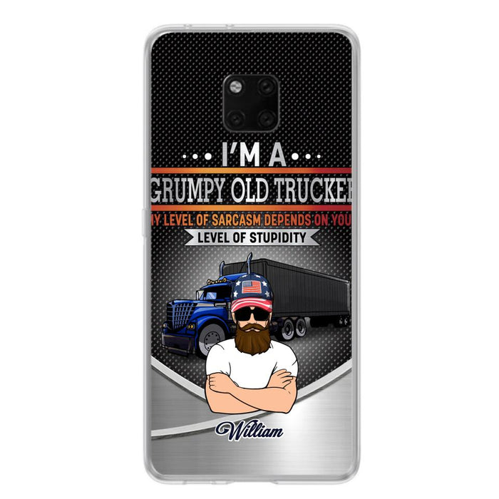 Custom Personalized Old Trucker Phone Case - Father's Day Gift Idea for Trucker - I'm A Grumpy Old Trucker - Case for Xiaomi/Huawei/Oppo