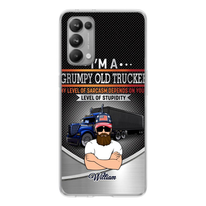 Custom Personalized Old Trucker Phone Case - Father's Day Gift Idea for Trucker - I'm A Grumpy Old Trucker - Case for Xiaomi/Huawei/Oppo