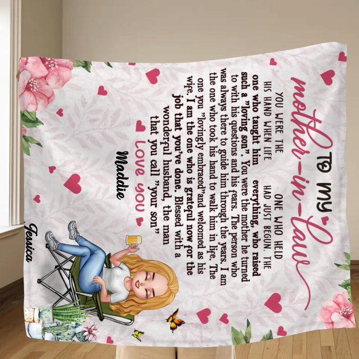 Custom Personalized Mother-In-Law Single Layer Fleece Blanket - Best Gift Idea For Mother's Day - To My Mother-In-Law