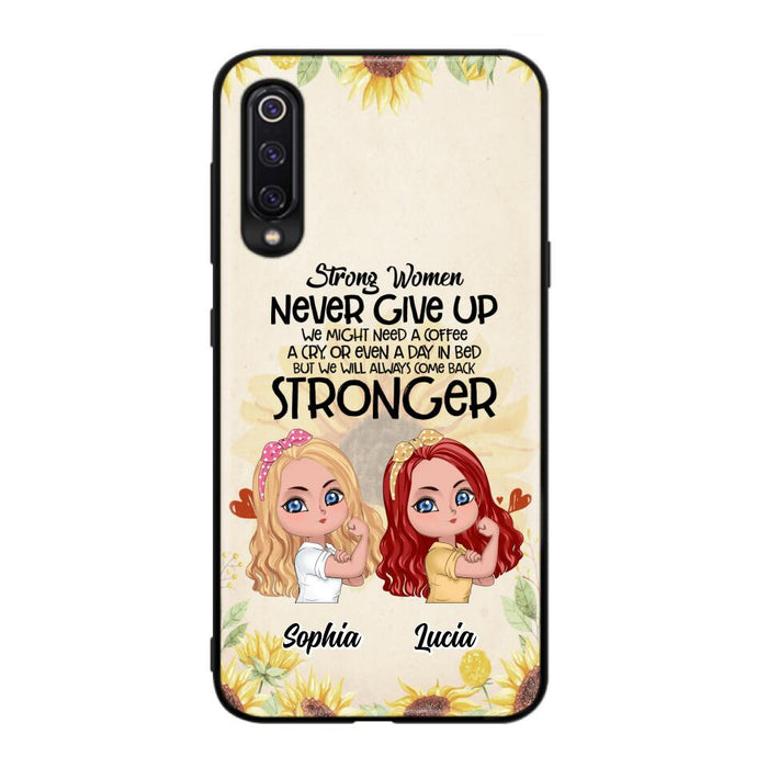 Custom Personalized Strong Women Phone Case - Upto 5 Women - Gift Idea For Friends/Besties/Sisters - Never Give Up - Case for Xiaomi/Huawei/Oppo