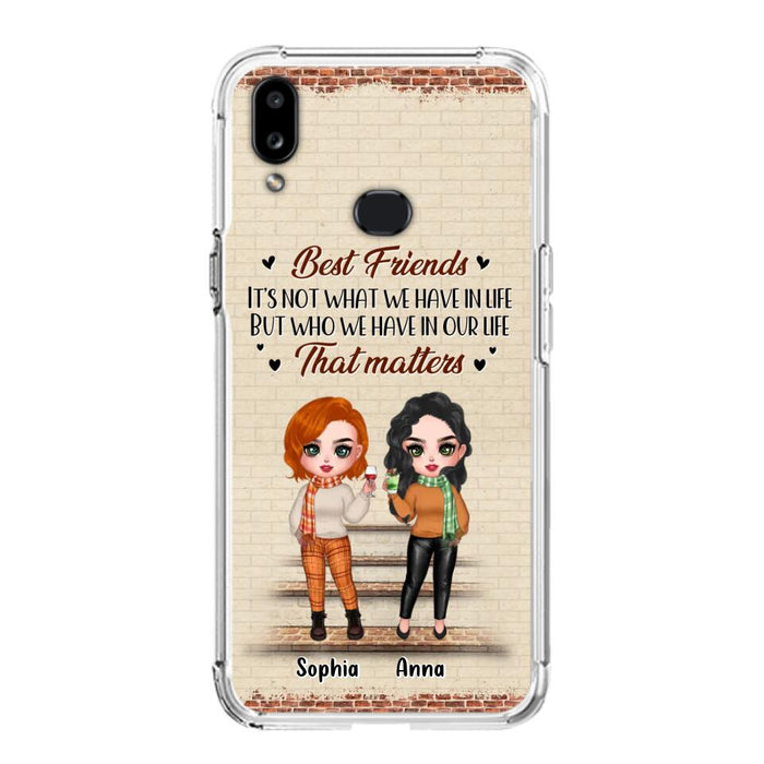 Custom Personalized Best Friends Phone Case For iPhone And Samsung - Upto 4 Girls - Gift Idea For Besties/ Friends/ Sisters - It's Not What We Have In Life But Who We Have In Our Life That Matters