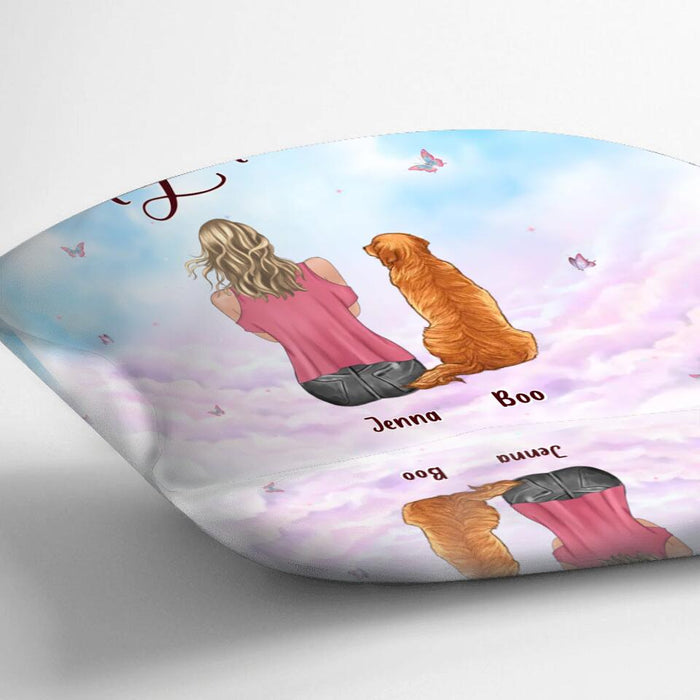 Custom Personalized Dog Mom Pillow Cover/Quilt/Fleece Blanket - Upto 5 Dogs - Mother's Day Gift Idea For Dog Lovers - Proud Rescue Dog Mom