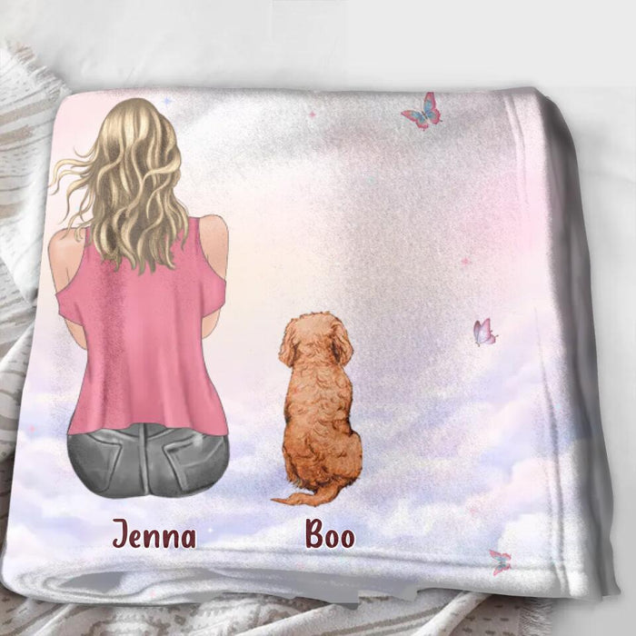 Custom Personalized Dog Mom Pillow Cover/Quilt/Fleece Blanket - Upto 5 Dogs - Mother's Day Gift Idea For Dog Lovers - Proud Rescue Dog Mom