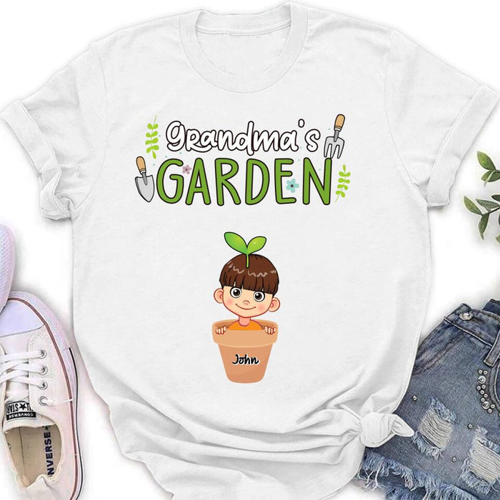 Custom Personalized Grandma's Garden T-Shirt/Long Sleeve/Sweatshirt/Hoodie - Gift Idea For Grandma/ Mother's Day Gift - Up to 10 Kids