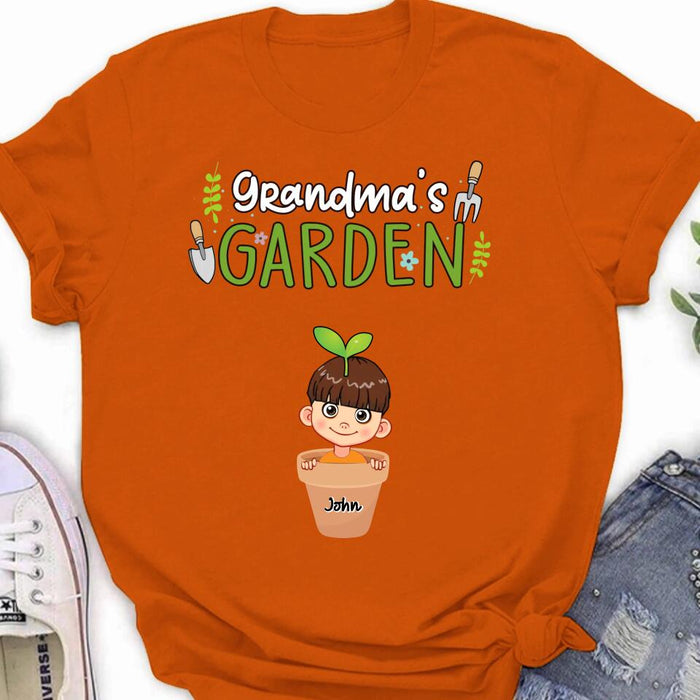 Custom Personalized Grandma's Garden T-Shirt/Long Sleeve/Sweatshirt/Hoodie - Gift Idea For Grandma/ Mother's Day Gift - Up to 10 Kids