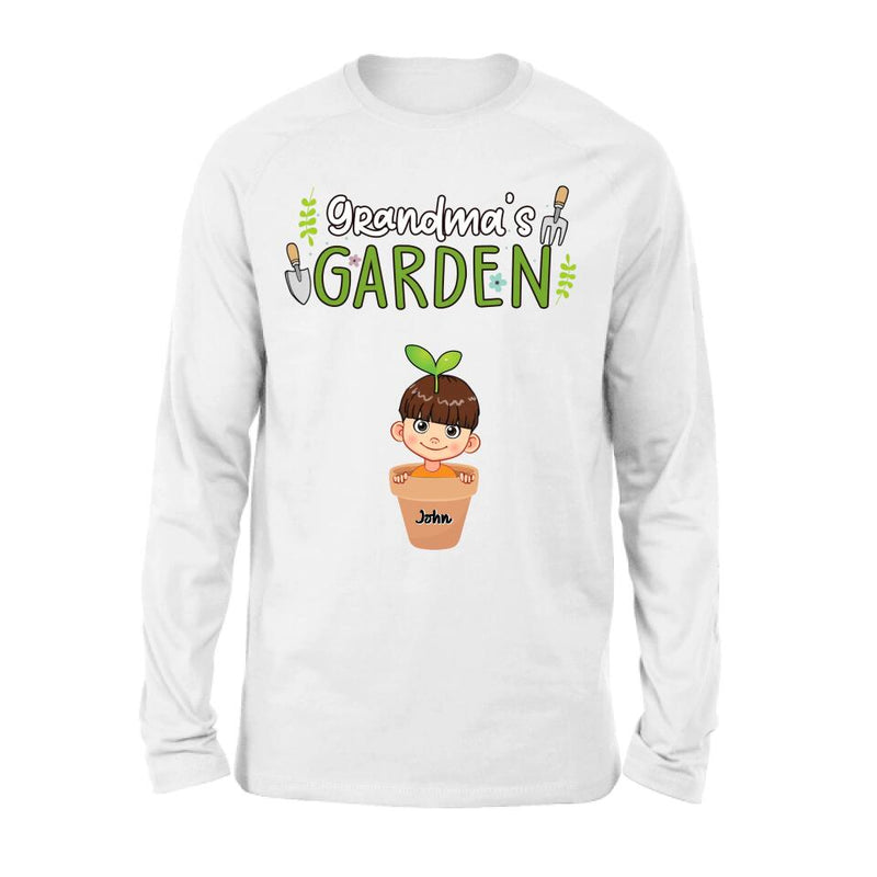 Personalized Grandma's Garden T-Shirt/Long Sleeve/Sweatshirt/Hoodie - Gift Idea For Grandma/Mother's Day Gift - Up to 10 Kids