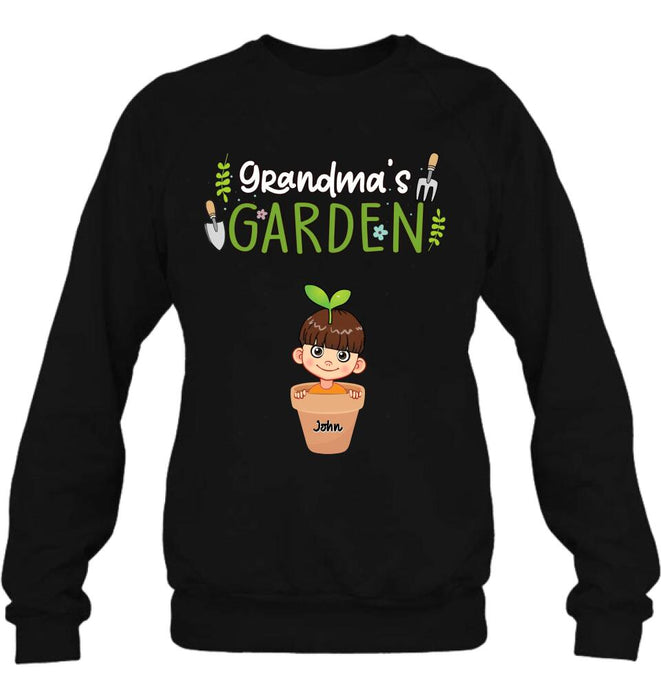 Custom Personalized Grandma's Garden T-Shirt/Long Sleeve/Sweatshirt/Hoodie - Gift Idea For Grandma/ Mother's Day Gift - Up to 10 Kids