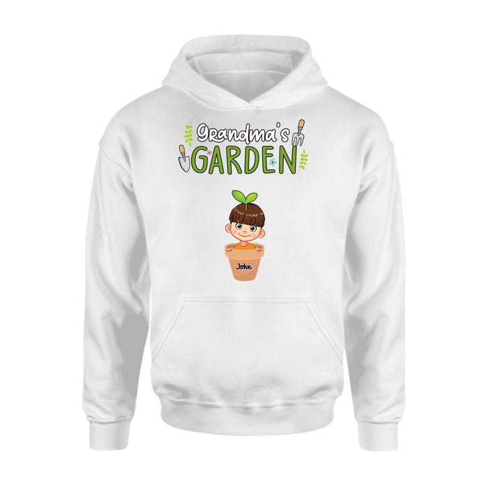 Custom Personalized Grandma's Garden T-Shirt/Long Sleeve/Sweatshirt/Hoodie - Gift Idea For Grandma/ Mother's Day Gift - Up to 10 Kids