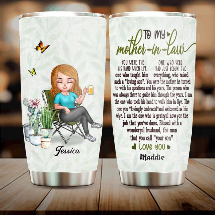 Custom Personalized Mother-In-Law Tumbler - Best Gift Idea For Mother's Day - To My Mother-In-Law