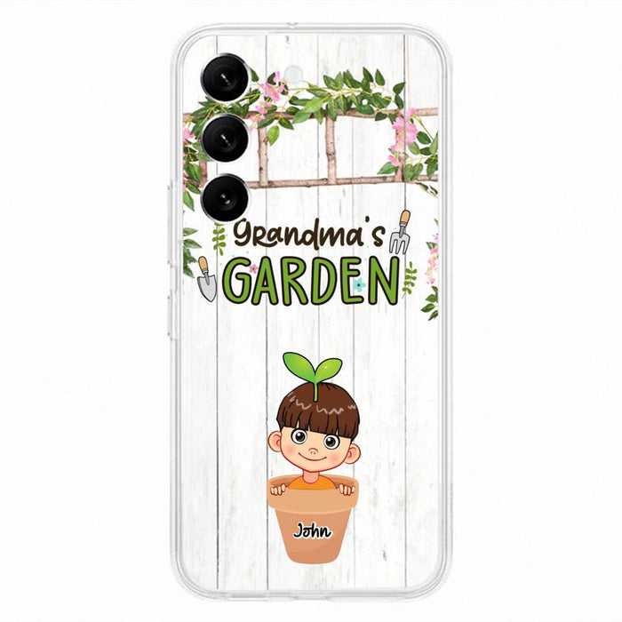 Custom Personalized Grandma's Garden Phone Case - Gift Idea For Grandma/ Mother's Day Gift - Up to 10 Kids - Case For iPhone And Samsung