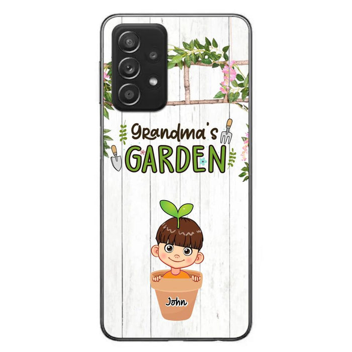 Custom Personalized Grandma's Garden Phone Case - Gift Idea For Grandma/ Mother's Day Gift - Up to 10 Kids - Case For iPhone And Samsung