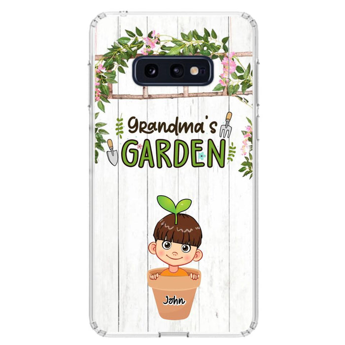 Custom Personalized Grandma's Garden Phone Case - Gift Idea For Grandma/ Mother's Day Gift - Up to 10 Kids - Case For iPhone And Samsung