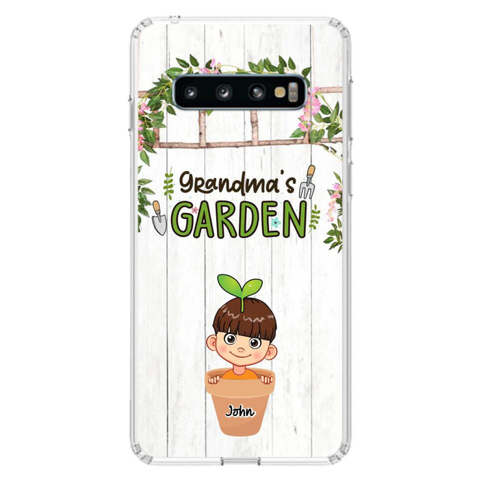 Custom Personalized Grandma's Garden Phone Case - Gift Idea For Grandma/ Mother's Day Gift - Up to 10 Kids - Case For iPhone And Samsung