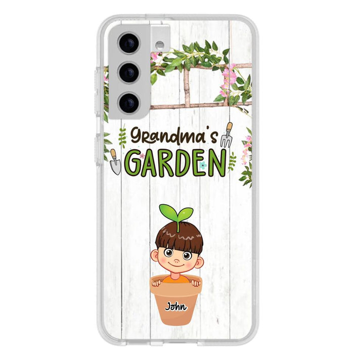 Custom Personalized Grandma's Garden Phone Case - Gift Idea For Grandma/ Mother's Day Gift - Up to 10 Kids - Case For iPhone And Samsung