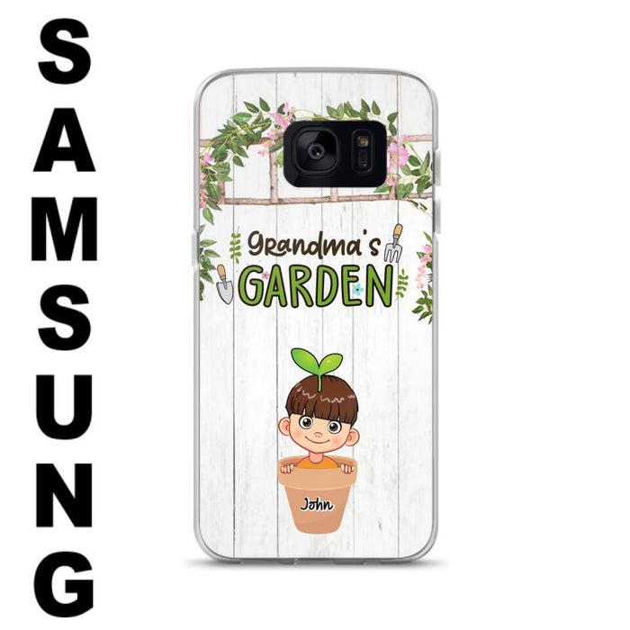 Custom Personalized Grandma's Garden Phone Case - Gift Idea For Grandma/ Mother's Day Gift - Up to 10 Kids - Case For iPhone And Samsung