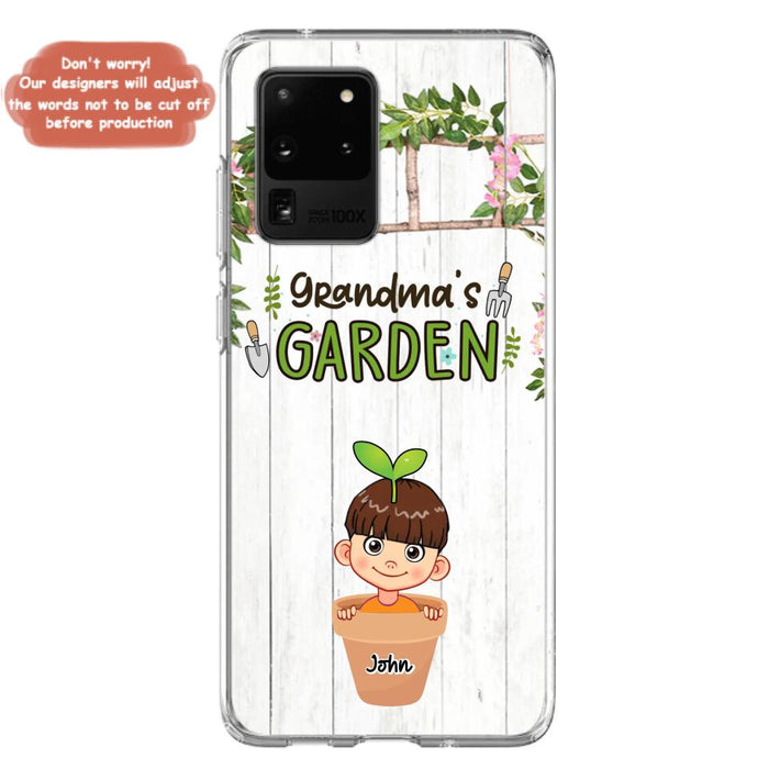 Custom Personalized Grandma's Garden Phone Case - Gift Idea For Grandma/ Mother's Day Gift - Up to 10 Kids - Case For iPhone And Samsung