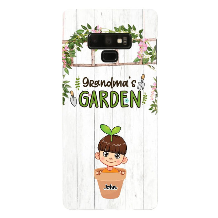 Custom Personalized Grandma's Garden Phone Case - Gift Idea For Grandma/ Mother's Day Gift - Up to 10 Kids - Case For iPhone And Samsung