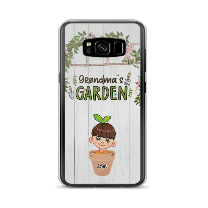 Custom Personalized Grandma's Garden Phone Case - Gift Idea For Grandma/ Mother's Day Gift - Up to 10 Kids - Case For iPhone And Samsung