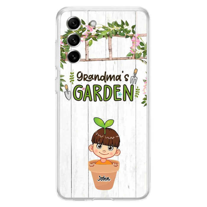 Custom Personalized Grandma's Garden Phone Case - Gift Idea For Grandma/ Mother's Day Gift - Up to 10 Kids - Case For iPhone And Samsung