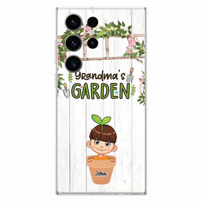 Custom Personalized Grandma's Garden Phone Case - Gift Idea For Grandma/ Mother's Day Gift - Up to 10 Kids - Case For iPhone And Samsung