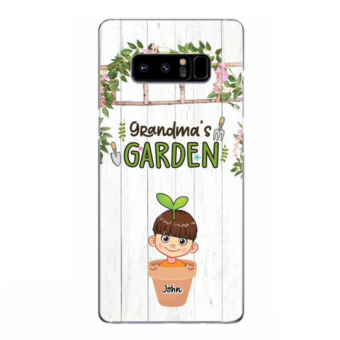 Custom Personalized Grandma's Garden Phone Case - Gift Idea For Grandma/ Mother's Day Gift - Up to 10 Kids - Case For iPhone And Samsung