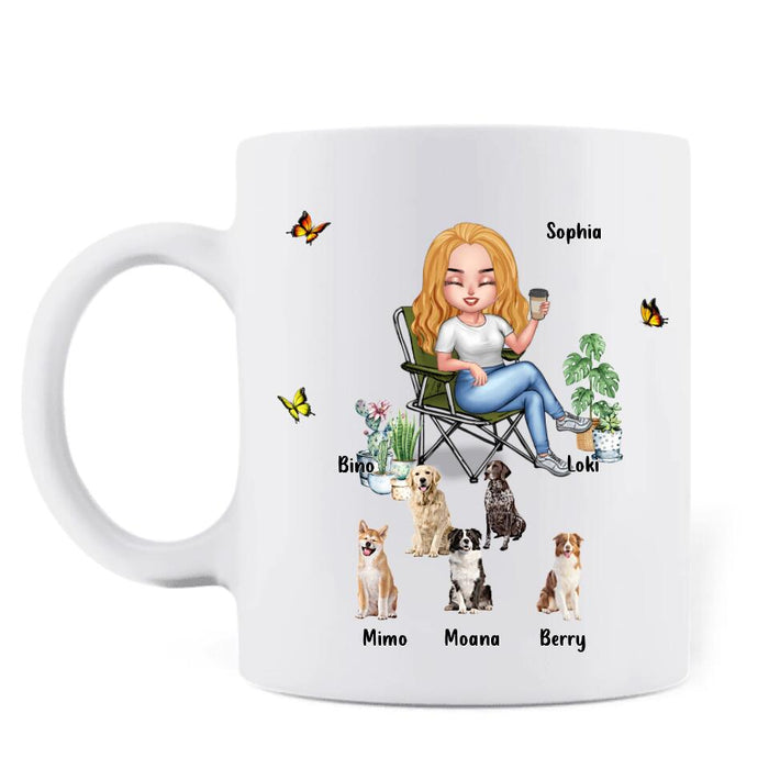 Custom Personalized Pet Mom Coffee Mug - Upto 5 Pets - Mother's Day Gift Idea For Dog/Cat/Chicken/Rabbit Lovers - I Love To Party And By Party I Mean Drink Coffee & Pet My Dogs