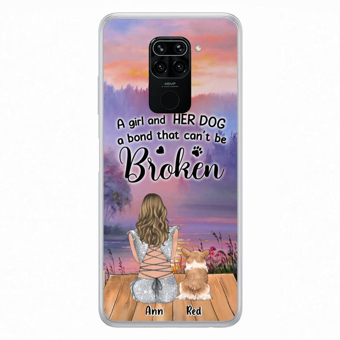 Custom Personalized Dog Mom Phone Case - Upto 4 Dogs - Mother's Day Gift Idea for Dog Lovers - A Girl And Her Dog A Bond That Can't Be Broken - Case for Xiaomi/Huawei/Oppo