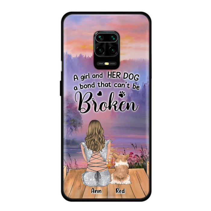 Custom Personalized Dog Mom Phone Case - Upto 4 Dogs - Mother's Day Gift Idea for Dog Lovers - A Girl And Her Dog A Bond That Can't Be Broken - Case for Xiaomi/Huawei/Oppo